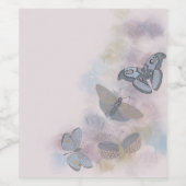 Alcohol Ink Butterflies Wijn Etiket (Enkel label)