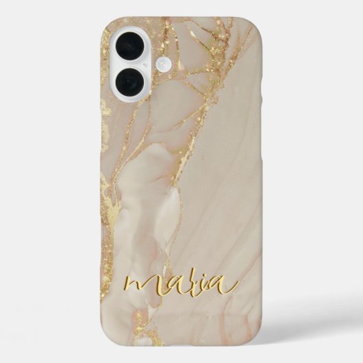 Alcohol Ink Chic Hoes met Monogram - Mate iPhone (Achterkant)