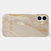 Alcohol Ink Chic Hoes met Monogram - Mate iPhone (Achterkant (horizontaal))