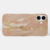 Alcohol Ink Chic Hoesje Met Monogram - Mate iPhone (Achterkant (horizontaal))