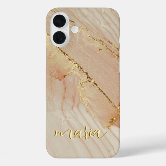 Alcohol Ink Chic Monogram Hoesje- Mate iPhone Case-Mate iPhone Case (Achterkant)