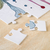 Alcohol Ink Colorful Lion Legpuzzel (Zijkant)