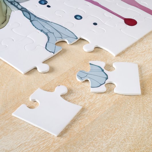 Alcohol Ink Colorful Lion Legpuzzel (Zijkant)