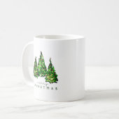 Alcohol Ink Design Christmas Tree Ceramic Mug Koffiemok (Voorkant links)