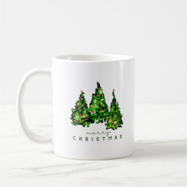 Alcohol Ink Design Christmas Tree Ceramic Mug Koffiemok