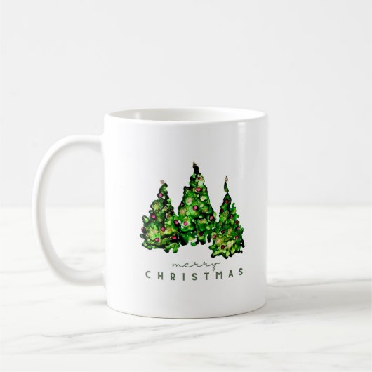 Alcohol Ink Design Christmas Tree Ceramic Mug Koffiemok (Links)