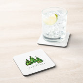 Alcohol Ink Design Christmas Tree Coasters Bier Onderzetter (Rechterzijde)