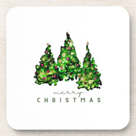 Alcohol Ink Design Christmas Tree Coasters Bier Onderzetter