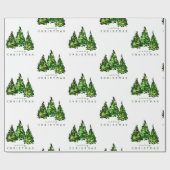 Alcohol Ink Design Christmas Tree Gift Wrap Cadeaupapier (Vlak)