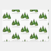 Alcohol Ink Design Christmas Tree Gift Wrap Inpakpapier Vel (Voorkant)