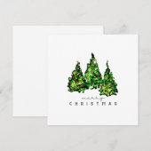 Alcohol Ink Design Christmas Tree Holiday Card Feestdagenkaart (Voorkant / Achterkant)
