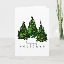 Alcohol Ink Design Holiday Greeting Cards