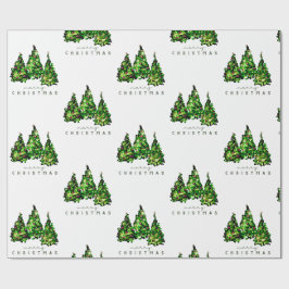 Alcohol Ink Design Kerstboom Cadeaupapier