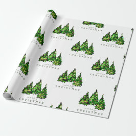 Alcohol Ink Design Kerstboom Cadeaupapier