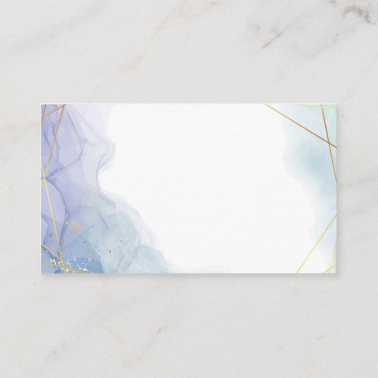 Alcohol Ink en Gouden Strepen  Informatiekaartje (Achterkant)