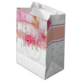 Alcohol Ink en Waterverf Spring Floral Medium Cadeauzakje (Voorkant Gekanteld)