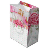 Alcohol Ink en Waterverf Spring Floral Medium Cadeauzakje (Achterkant Gekanteld)