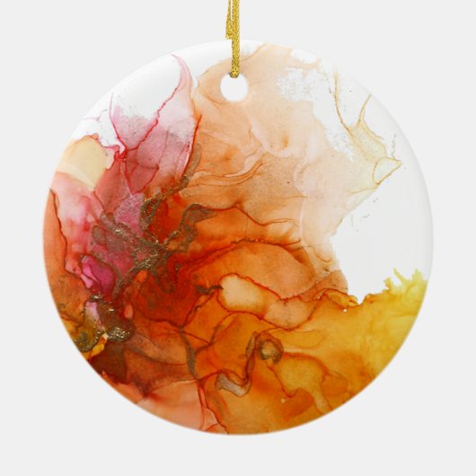 Alcohol Ink Fire Ornament (Achterkant)