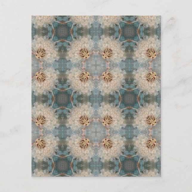 Alcohol Ink Floral Scrapbook Craft Paper (Voorkant)