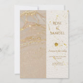 Alcohol Ink Glitter Chic Wedding Invitation Kaart (Voorkant)
