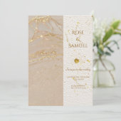 Alcohol Ink Glitter Chic Wedding Invitation Kaart (Staand voorkant)