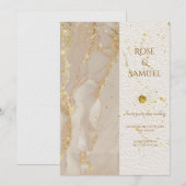Alcohol Ink Glitter Elegante Huwelijksuitnodiging Kaart (Voorkant / Achterkant)