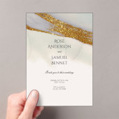 Alcohol Ink Glitter Transparent Acrylic Invitation Acryl Uitnodigingen (Insitu (Draagbaar))