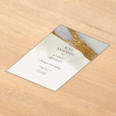 Alcohol Ink Glitter Transparent Acrylic Invitation Acryl Uitnodigingen (Laagn)