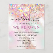 Alcohol Ink Make-upkunstenaar Holografische Glitte Flyer (Voorkant)