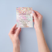 Alcohol Ink Makeup Artist Holographic Glitter Chic Flyer (Hand)