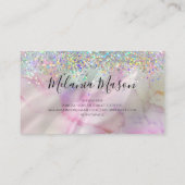 Alcohol Ink Makeup Artist Holographic Glitter Chic Visitekaartje (Achterkant)