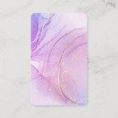 Alcohol Ink Paars Veroorbare Kaarten Visitekaartje (Achterkant)