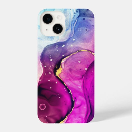 Alcohol Ink Pink, Purples and Blues Phone Case iPhone Hoesje (Achterkant)