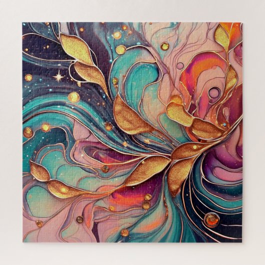 Alcohol Ink Puzzle Legpuzzel (Verticaal)