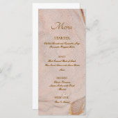 Alcohol Ink Rose Elegant Flat Menu (Voorkant / Achterkant)