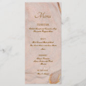 Alcohol Ink Rose Elegant Flat Menu (Voorkant)