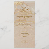 Alcohol Ink Roze Glitter Goud Chic Plat Menu (Voorkant)