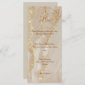 Alcohol Ink Roze Glitters Glanzende Platte Menu (Voorkant / Achterkant)