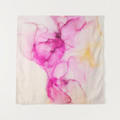 Alcohol ink sea texture. Contemporary art. Spots o Wandkleed (Voorkant (horizontaal))