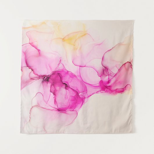 Alcohol ink sea texture. Contemporary art. Spots o Wandkleed (Voorkant)