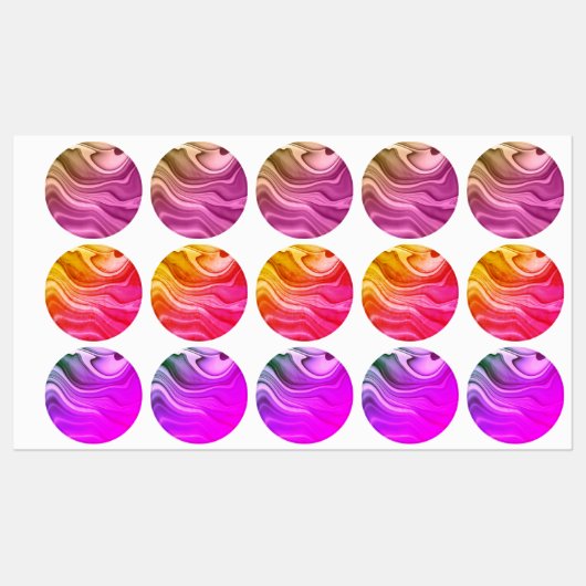 Alcohol Ink Set Aurora Digitaal Papier Labels (Vel)