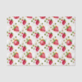 Alcohol Ink Style Strawberry Blossoms and Berries  Tissuepapier (Voorkant)