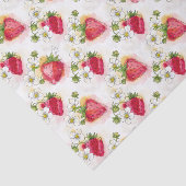 Alcohol Ink Style Strawberry Blossoms and Berries  Tissuepapier (Detail)