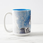 Alcohol Ink Two-Tone Coffee Mok (Links)