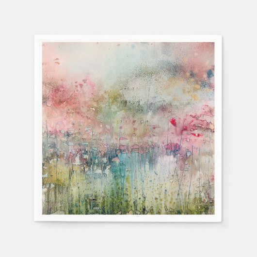 Alcohol Inkt Abstract Bloemendesign Servet (Voorkant)