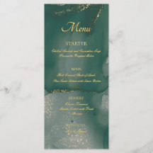 Alcohol Inkt Groen Glitter Chic Plat Menu