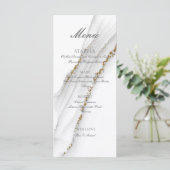 Alcohol Inkt Handgemaakt Wit Plat Menu (Staand voorkant)