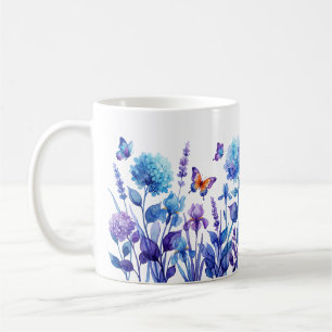 Alcohol Inkt Hortensia Iris Lavendel Vlinder Mok