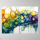 Alcohol Inkt Regenboog Poster (Voorkant)