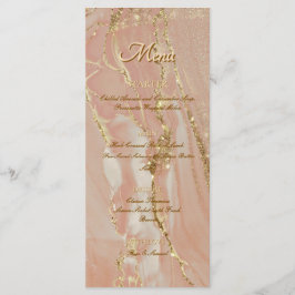 Alcohol Inkt Roze Glitters Goud Elegante Platte Me Menu
